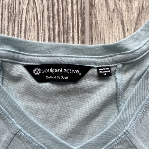 Soulgani Active California Love V-Neck Tank Top Women's M Power Blue - QVC - Picture 11 of 14